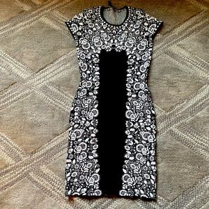 BCBGMaxAzria black and white power dress medium